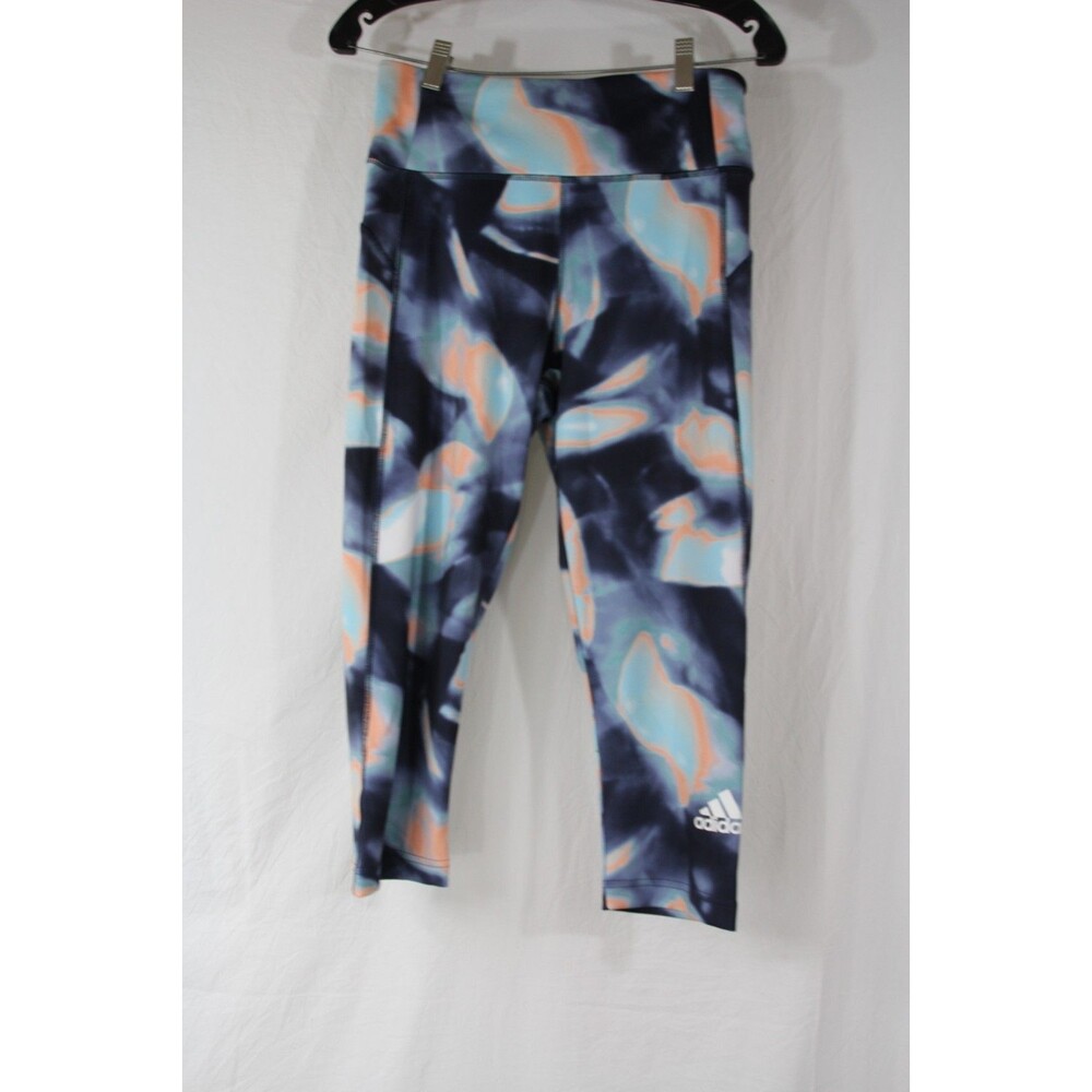 adidas Women's AeroReady PRIMEGREEN Capri Leggings Size M Legend Ink NEW